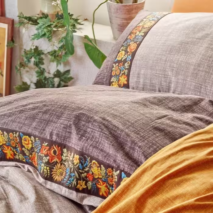 سرویس ملحفه کاتن باکس مدل Folk Art دو نفره 4 تکه
