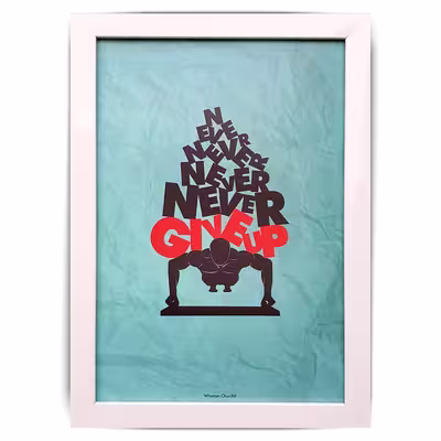 تابلو طرح انگیزشی never give up W004
