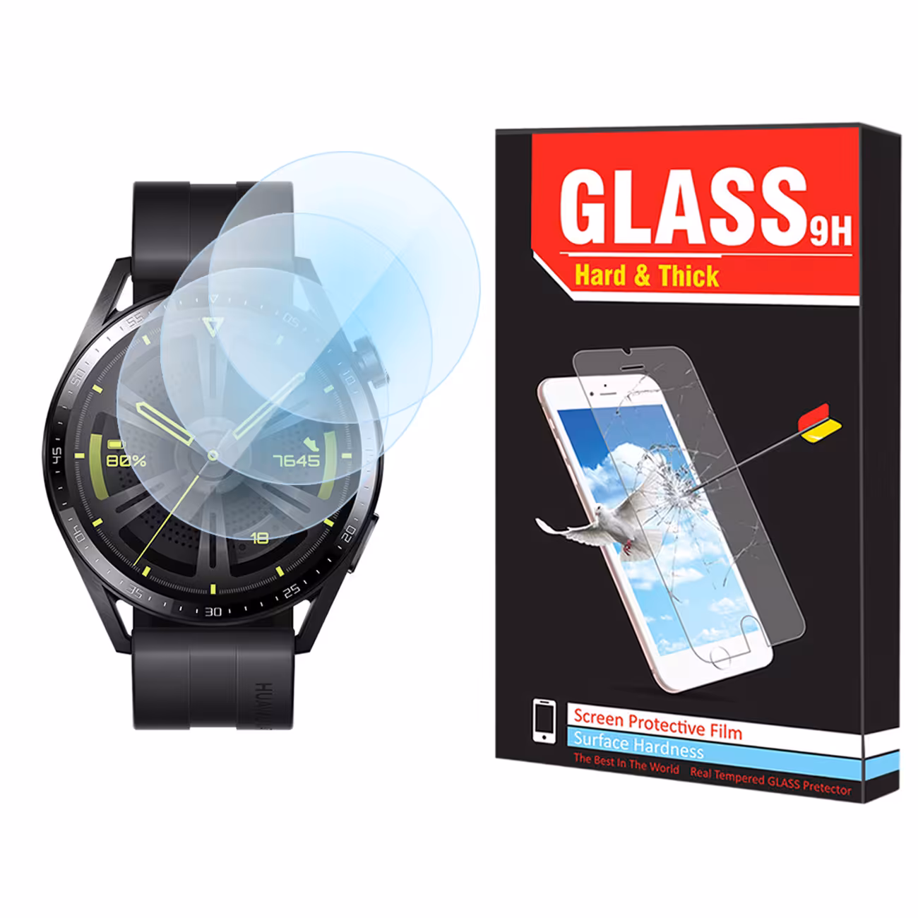 محافظ صفحه نمایش نانو هارد اند تیک مدل NHT مناسب برای ساعت هوشمند هوآوی Watch GT 3 46mm بسته سه عددی