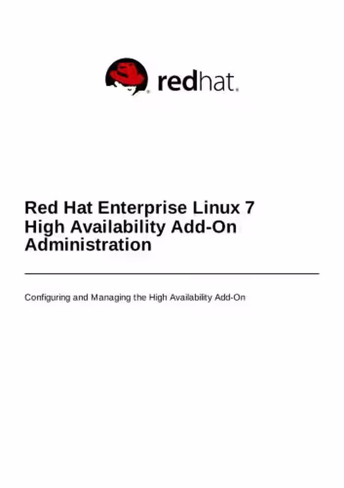 خرید و دانلود نسخه کامل کتاب Red Hat Enterprise Linux 7 High Availability Add-On Administration