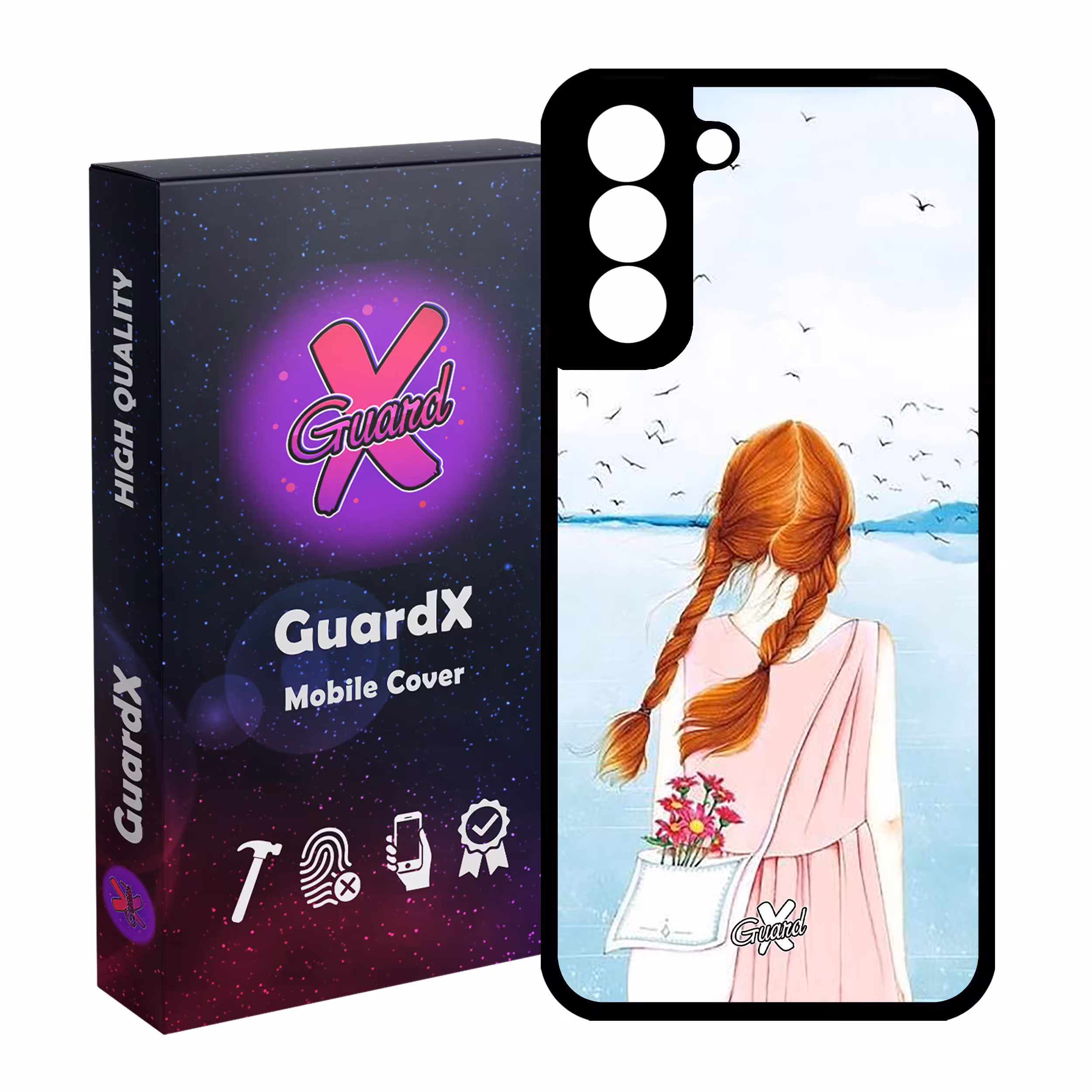 کاور گارد ایکس طرح دختر مدل Glass10213 مناسب برای گوشی موبایل سامسونگ Galaxy S21 FE
