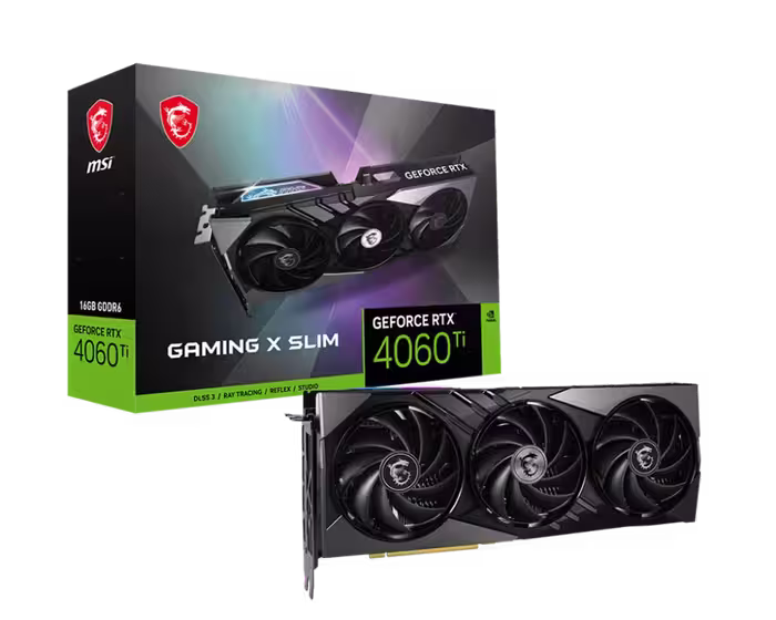 کارت گرافیک  ام اس آی مدل GeForce RTX™ 4060 Ti GAMING X SLIM 16G با حافظه 16 گیگابایت