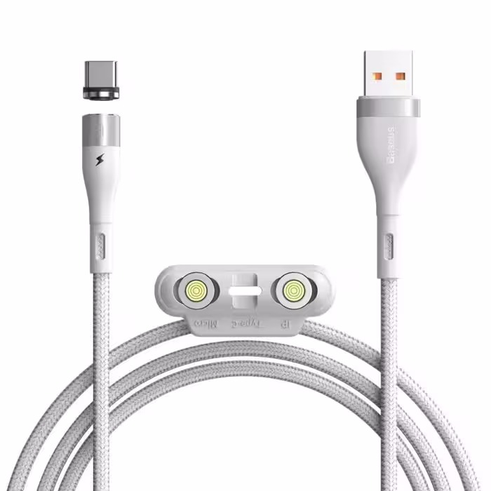 کابل تبدیل به لایتنینگ / USB -C / microUSB باسئوس مدل Fast Date Cable طول 1 متر