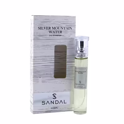 عطر جیبی مردانه صندل مدل سیلور واتر حجم 25 میلی لیتر