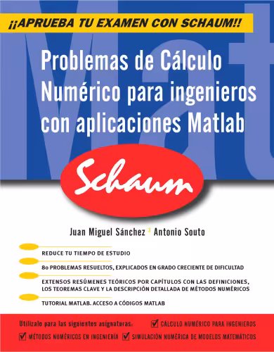 خرید و دانلود نسخه کامل کتاب Problemas de cálculo numérico para ingenieros con aplicaciones Matlab