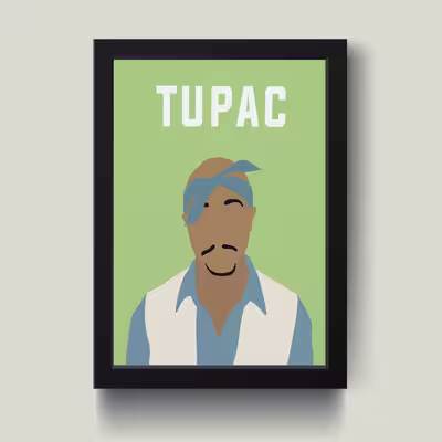 تابلو مدل مینیمال Tupac کد S1404-b