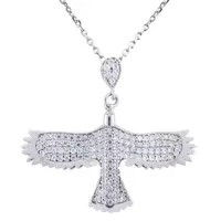 گردنبند نقره دخترانه مدل پرنده کد GTA-M026