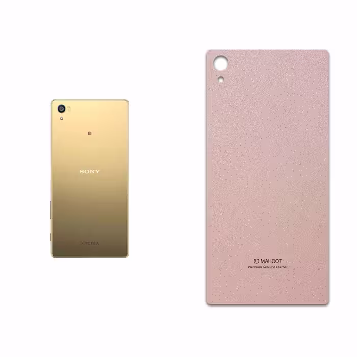 برچسب پوششی ماهوت مدل Rose Gold Leather مناسب برای گوشی موبایل سونی Xperia Z5 Premium