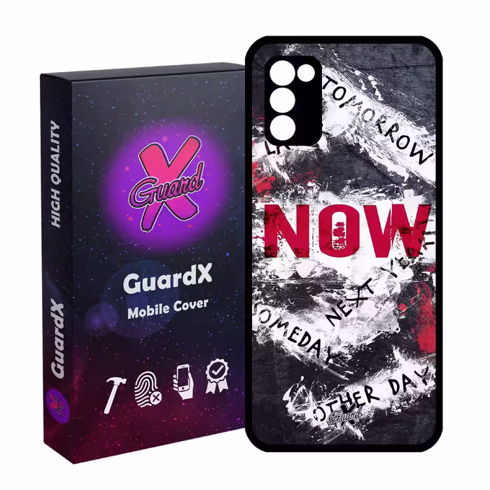 کاور گارد ایکس طرح متن مدل Glass10484 مناسب برای گوشی موبایل سامسونگ Galaxy A03S/A02S/M02S/F02S