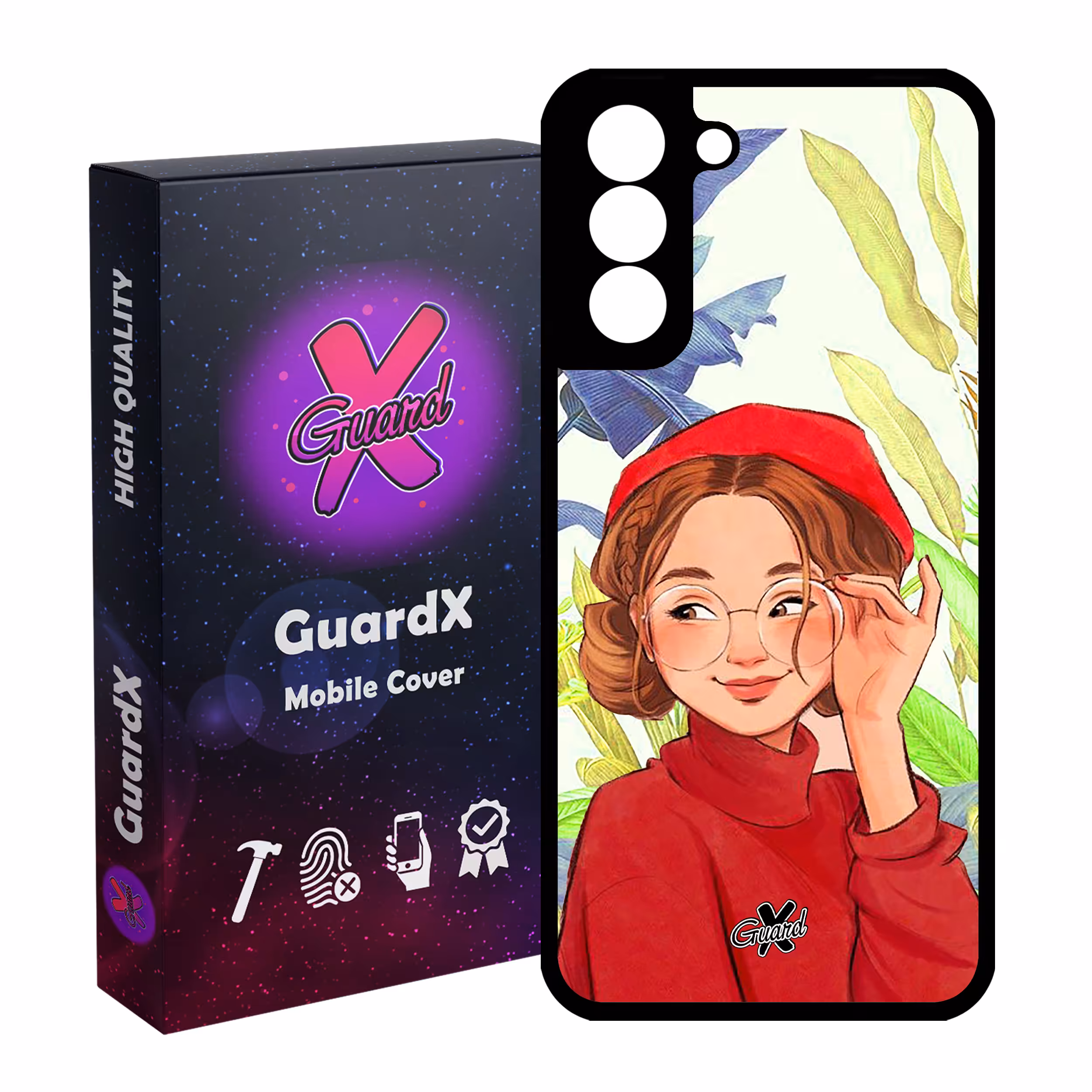 کاور گارد ایکس طرح دختر مدل Glass10328 مناسب برای گوشی موبایل سامسونگ Galaxy S21 FE
