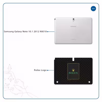 برچسب پوششی ماهوت مدل Rolex-Logo مناسب برای تبلت سامسونگ Galaxy Note 10.1 2012 N8010