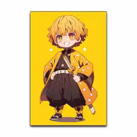 تابلو شاسی گوفی مدل زنیتسو گوگولی دیمن اسلیر انیمه شیطان کش Zenitsu Demon Slayer Anime کد SOLO21 | دنیای قاب