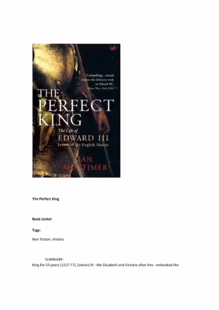 خرید و دانلود نسخه کامل کتاب The Perfect King: The Life of Edward III, Father of the English Nation