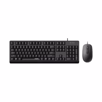 صفحه کلید و ماوس باسیم رپو مدل X130PRO ⁃ با حروف حک شده فارسی