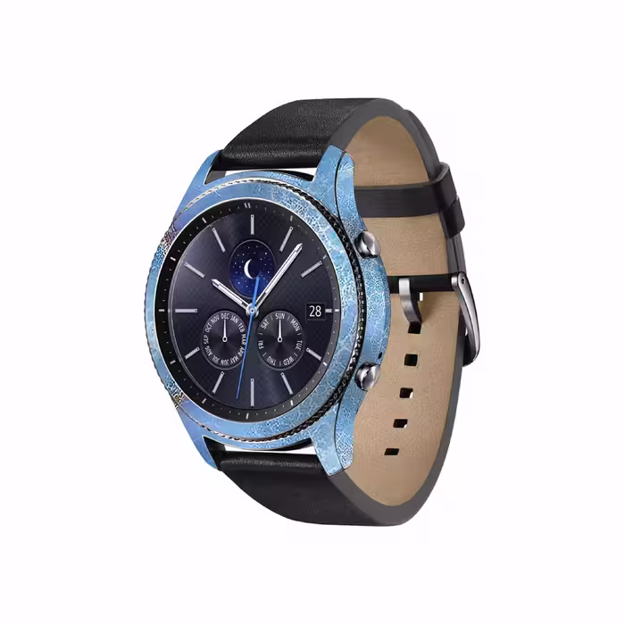 برچسب ماهوت طرح Blue-Ocean-Marble مناسب برای ساعت هوشمند سامسونگ Galaxy Gear S3 Classic