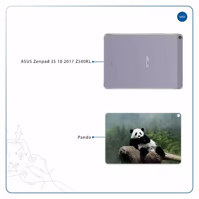 برچسب پوششی ماهوت مدل Panda مناسب برای تبلت ایسوس Zenpad 3S 10 2017 Z500KL