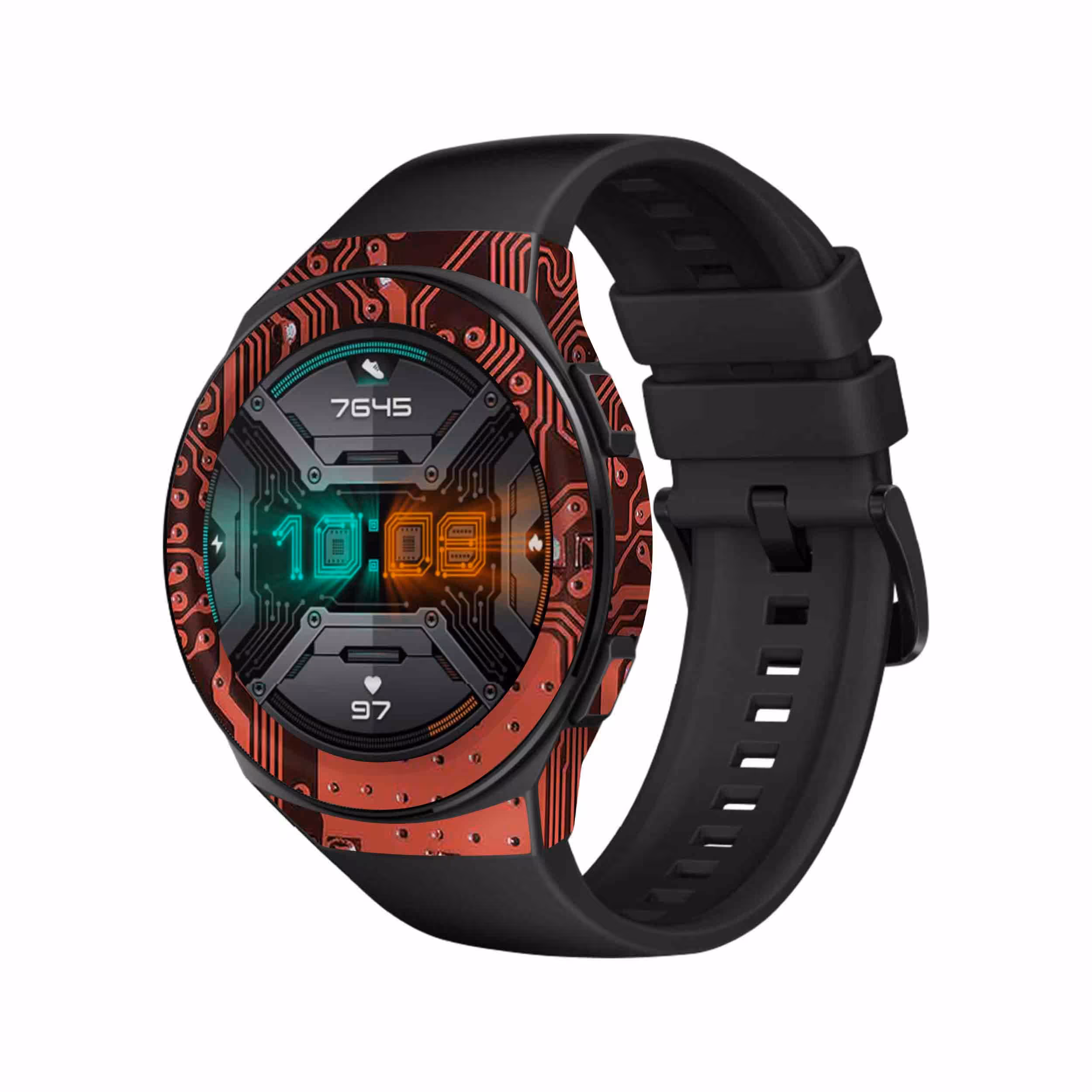 برچسب ماهوت طرح Red Printed Circuit Board مناسب برای ساعت هوشمند هوآوی Watch GT 2e