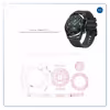 برچسب ماهوت طرح Blanco-Pink-Marble مناسب برای ساعت هوشمند هوآوی Watch GT2