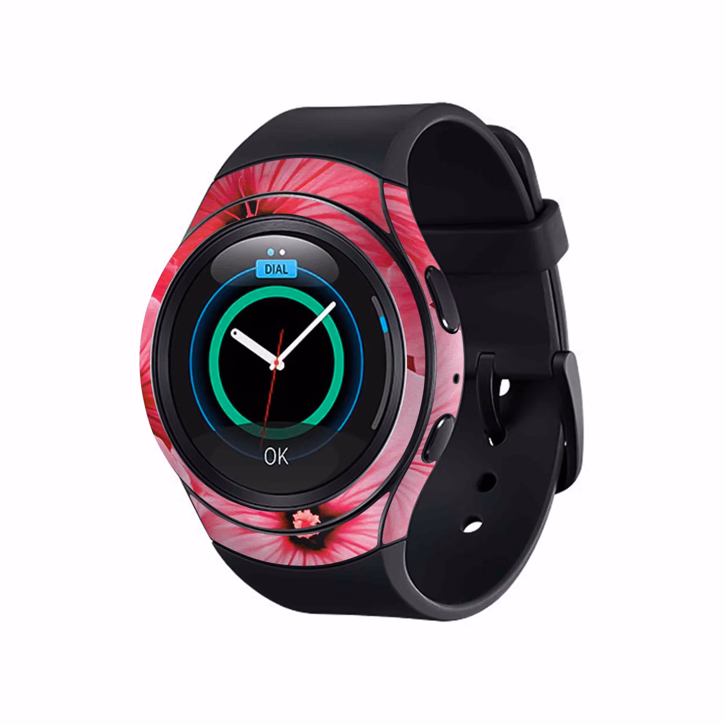 برچسب ماهوت طرح Pink_Flower مناسب برای ساعت هوشمند سامسونگ Galaxy Gear S2