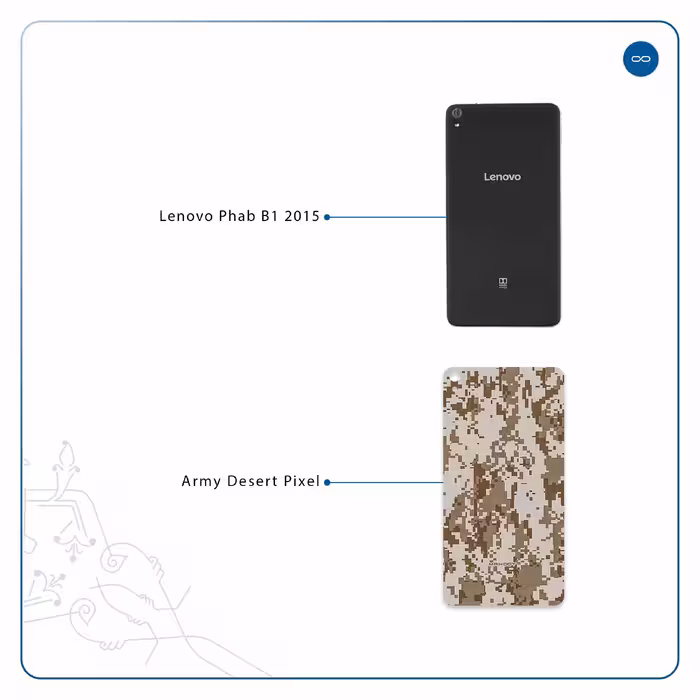 برچسب پوششی ماهوت مدل Army-Desert-Pixel مناسب برای تبلت لنوو Phab B1 2015