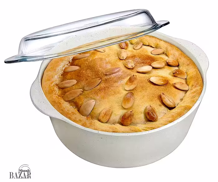 قابلمه بورجام درب دار سفید کد 59003