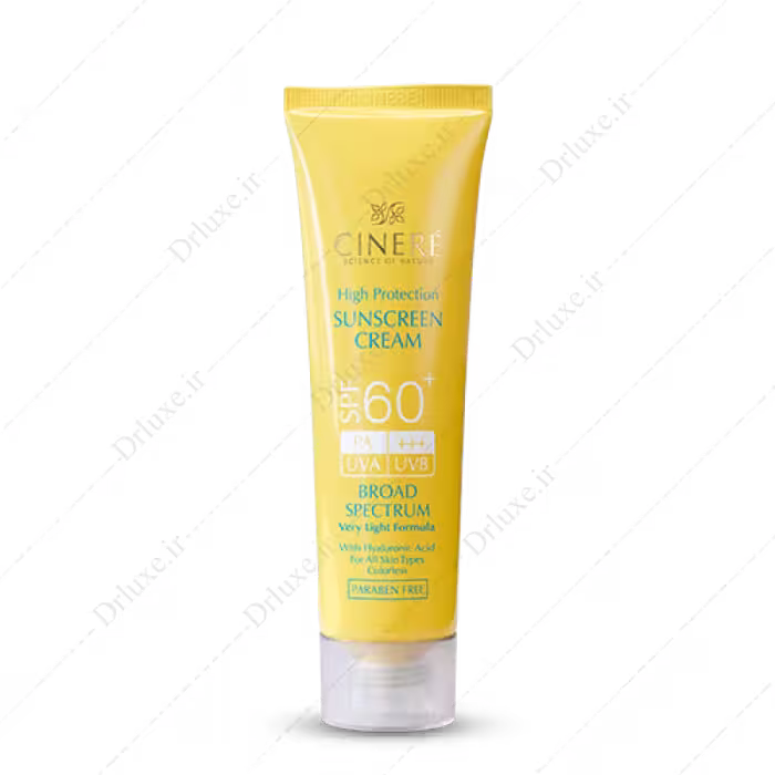 کرم ضد آفتاب SPF 60 سینره بی رنگ انواع پوست 50 میلی لیتر