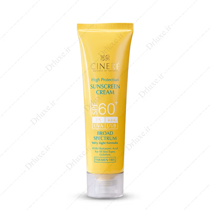 کرم ضد آفتاب SPF 60 سینره بی رنگ انواع پوست 50 میلی لیتر