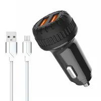 شارژر فندکی موکسوم مدل mx-vc02 به همراه کابل تبدیل microUSB