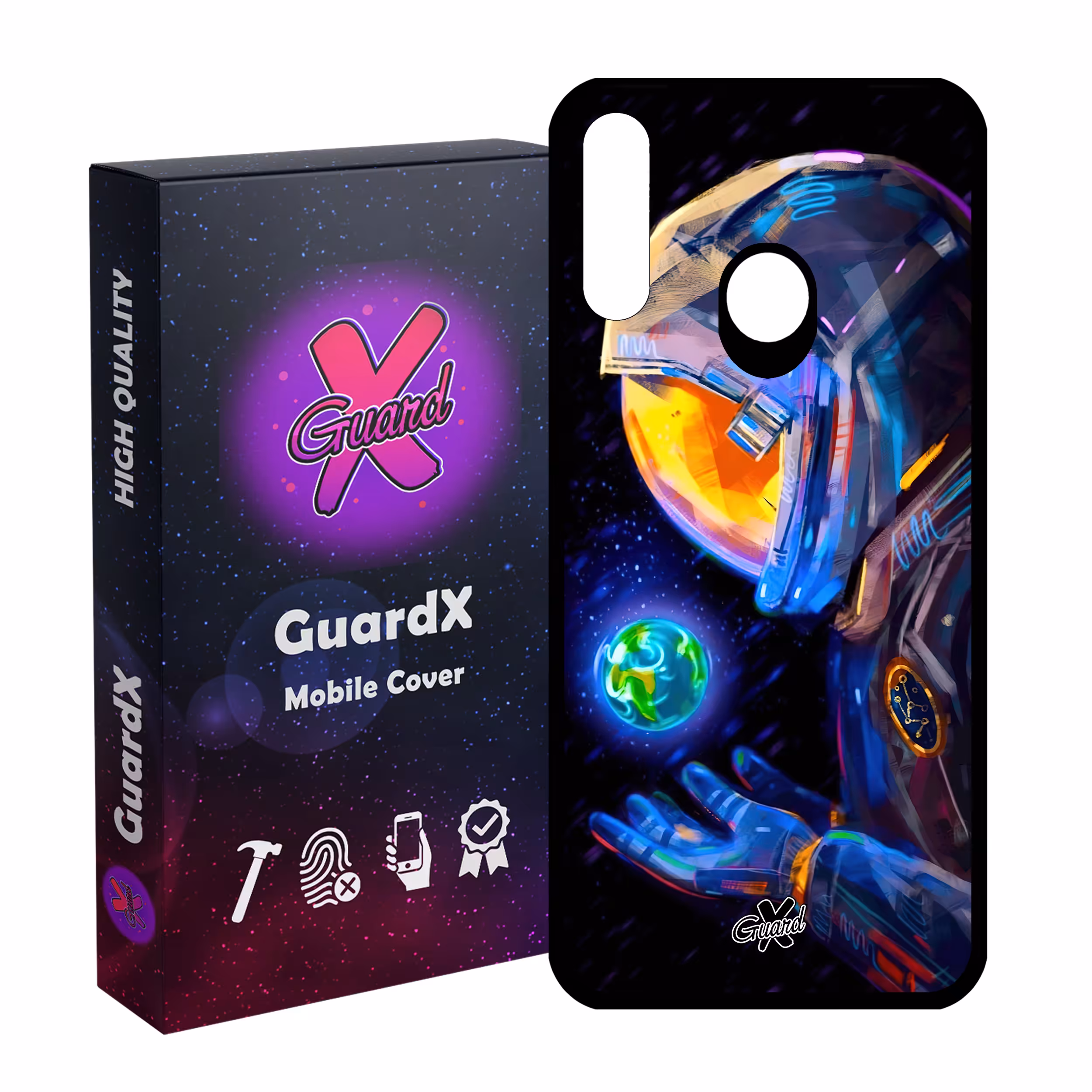 کاور گارد ایکس طرح فضانورد مدل Glass10496 مناسب برای گوشی موبایل سامسونگ Galaxy A20s