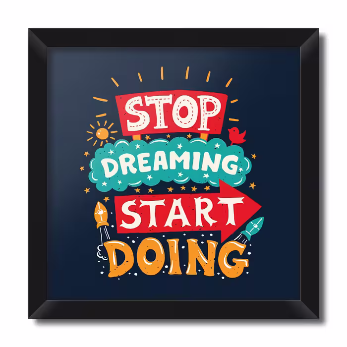 تابلو فنچ آرت طرح Stop Dreaming کد QT102I