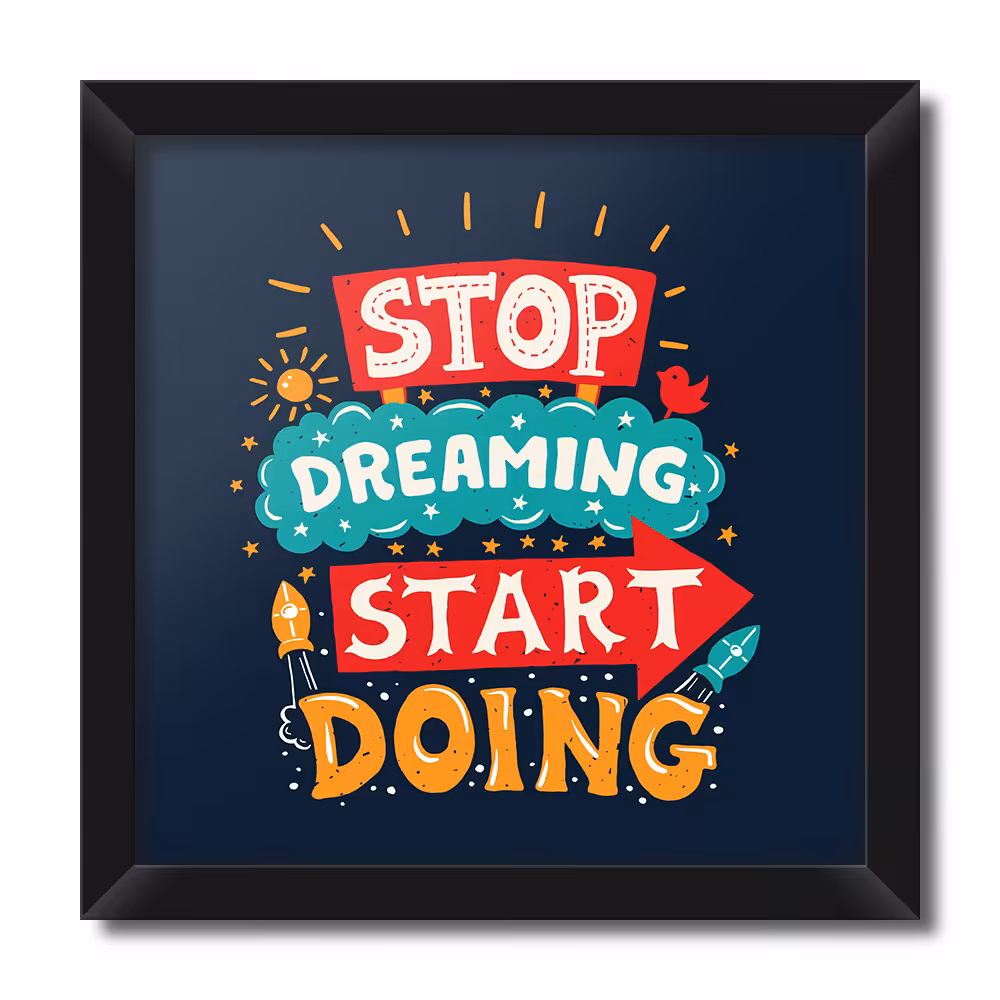 تابلو فنچ آرت طرح Stop Dreaming کد QT102I