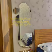 آینه دیواری دفرمه قدی دوتیکه ارسالی مشتری  ابعاد30در 50 و گرد قطر 20