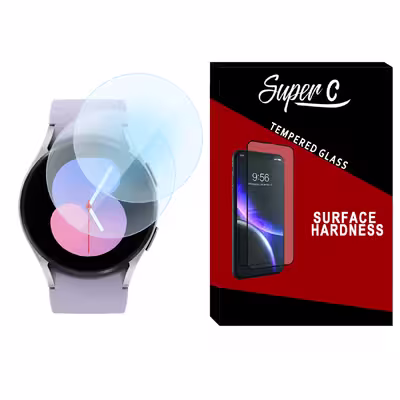 محافظ صفحه نمایش شیشه ای سوپرسی مدل SH-SC مناسب برای ساعت هوشمند سامسونگ Galaxy Watch 5 40mm بسته دو عددی
