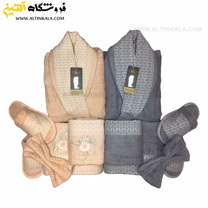 سرویس حوله بامبو عروس و داماد 12تکه برند HAZAN