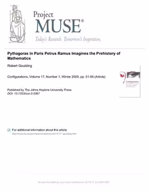 خرید و دانلود نسخه کامل کتاب Pythagoras in Paris: Petrus Ramus Imagines the Prehistory of Mathematics - Robert Goulding