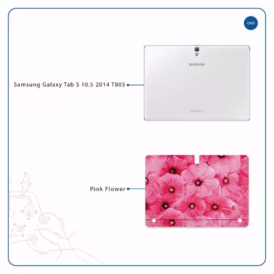 برچسب پوششی ماهوت مدل Pink-Flower مناسب برای تبلت سامسونگ Galaxy Tab S 10.5 2014 T805