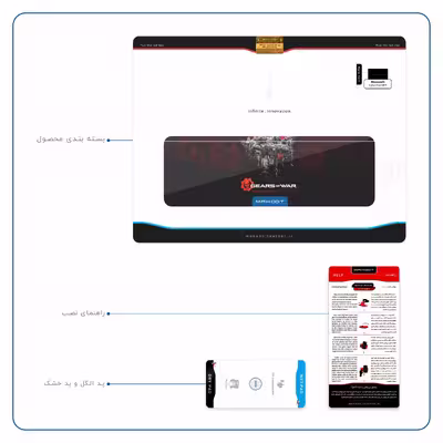 برچسب پوششی ماهوت مدل Gears-Of-War-Game مناسب برای تبلت مایکروسافت Surface Pro 2 2013