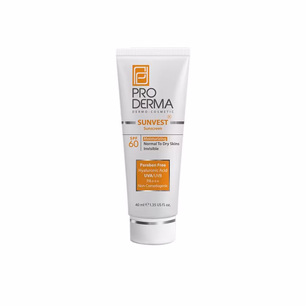 ضد آفتاب و مرطوب کننده بی رنگ SPF60 پرودرما