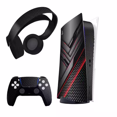 برچسب کنسول بازی PS5 مدل carbon مات مناسب دستگاه دیجیتال