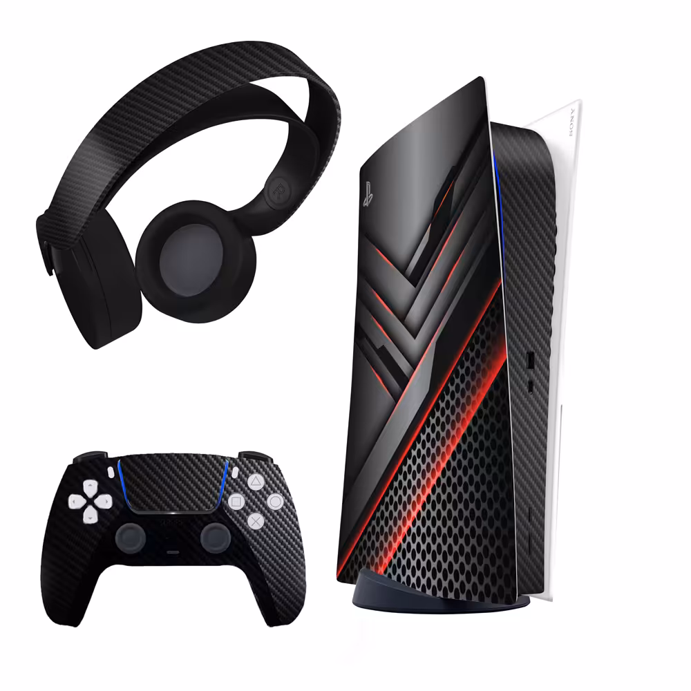 برچسب کنسول بازی PS5 مدل carbon مات مناسب دستگاه دیجیتال