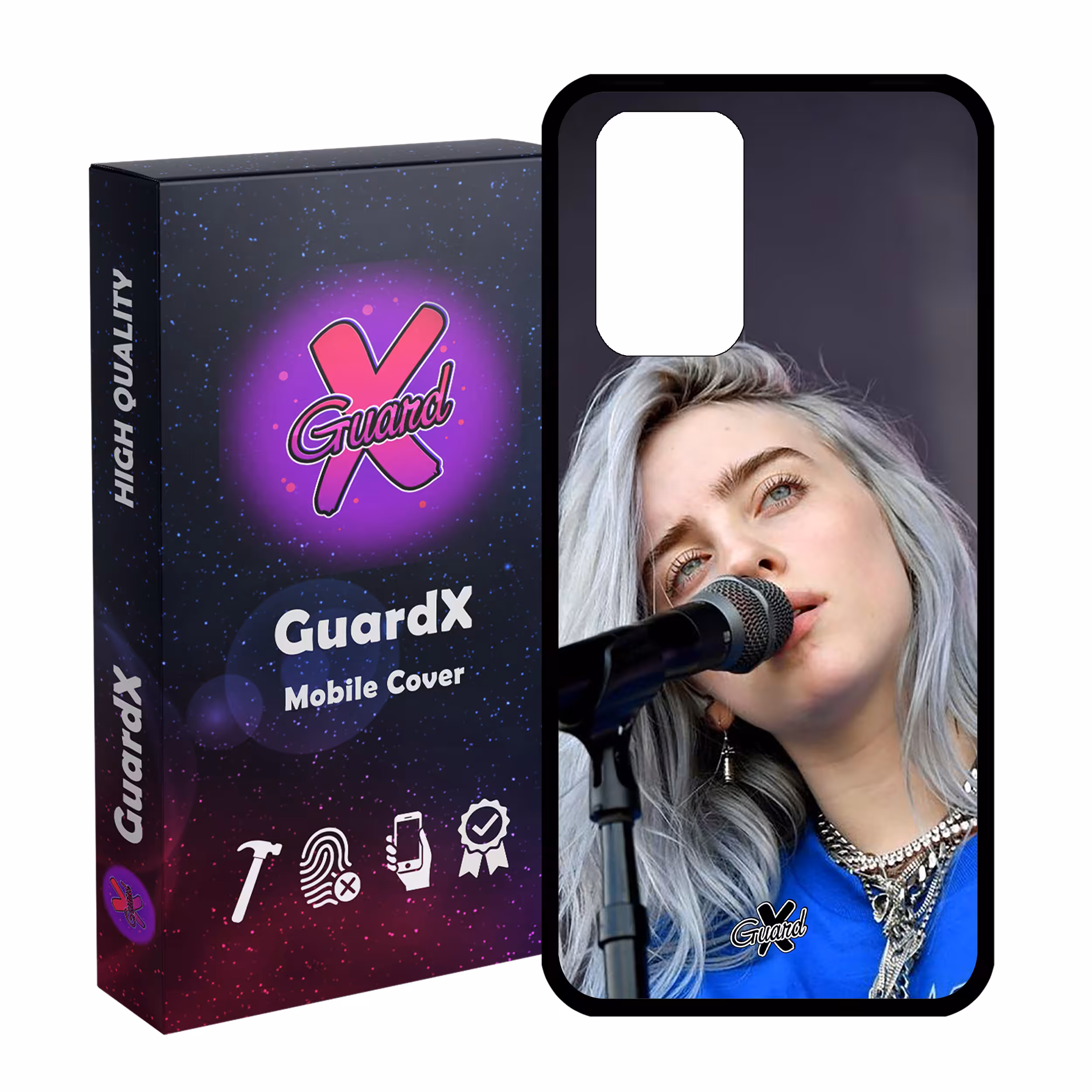 کاور گارد ایکس طرح Billie Eilish مدل Glass10242 مناسب برای گوشی موبایل شیائومی Redmi Note 10 Pro / Note 10 Pro Max