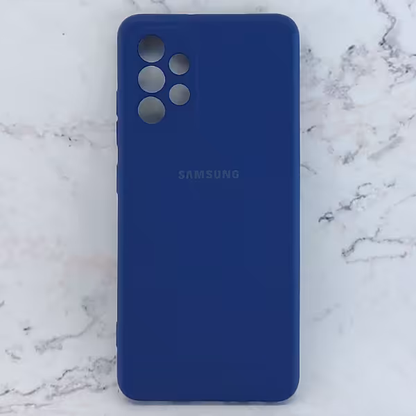 کاور سیلیکونی رنگی مدل TPN مناسب برای گوشی موبایل سامسونگ Galaxy A32 4G - سرمه ای