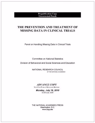 خرید و دانلود نسخه کامل کتاب The Prevention and Treatment of Missing Data in Clinical Trials