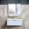 ست کابینت و روشویی سیتکا مدل GL 004 80 به همراه آینه و باکس و اتاژور