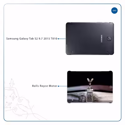 برچسب پوششی ماهوت مدل Rolls-Royce Motor مناسب برای تبلت سامسونگ Galaxy Tab S2 9.7 2015 T810