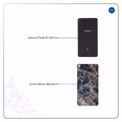 برچسب پوششی ماهوت مدل Earth-White-Marble مناسب برای تبلت لنوو Phab B1 2015