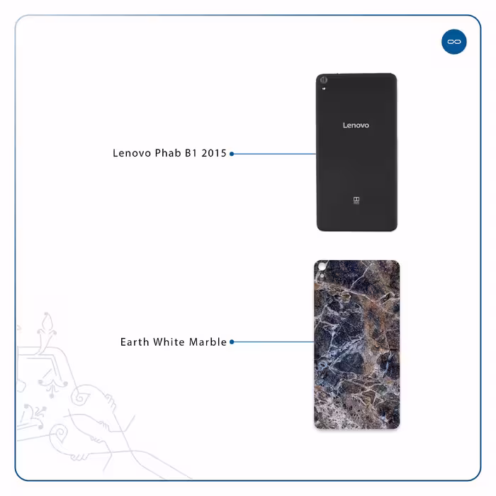 برچسب پوششی ماهوت مدل Earth-White-Marble مناسب برای تبلت لنوو Phab B1 2015
