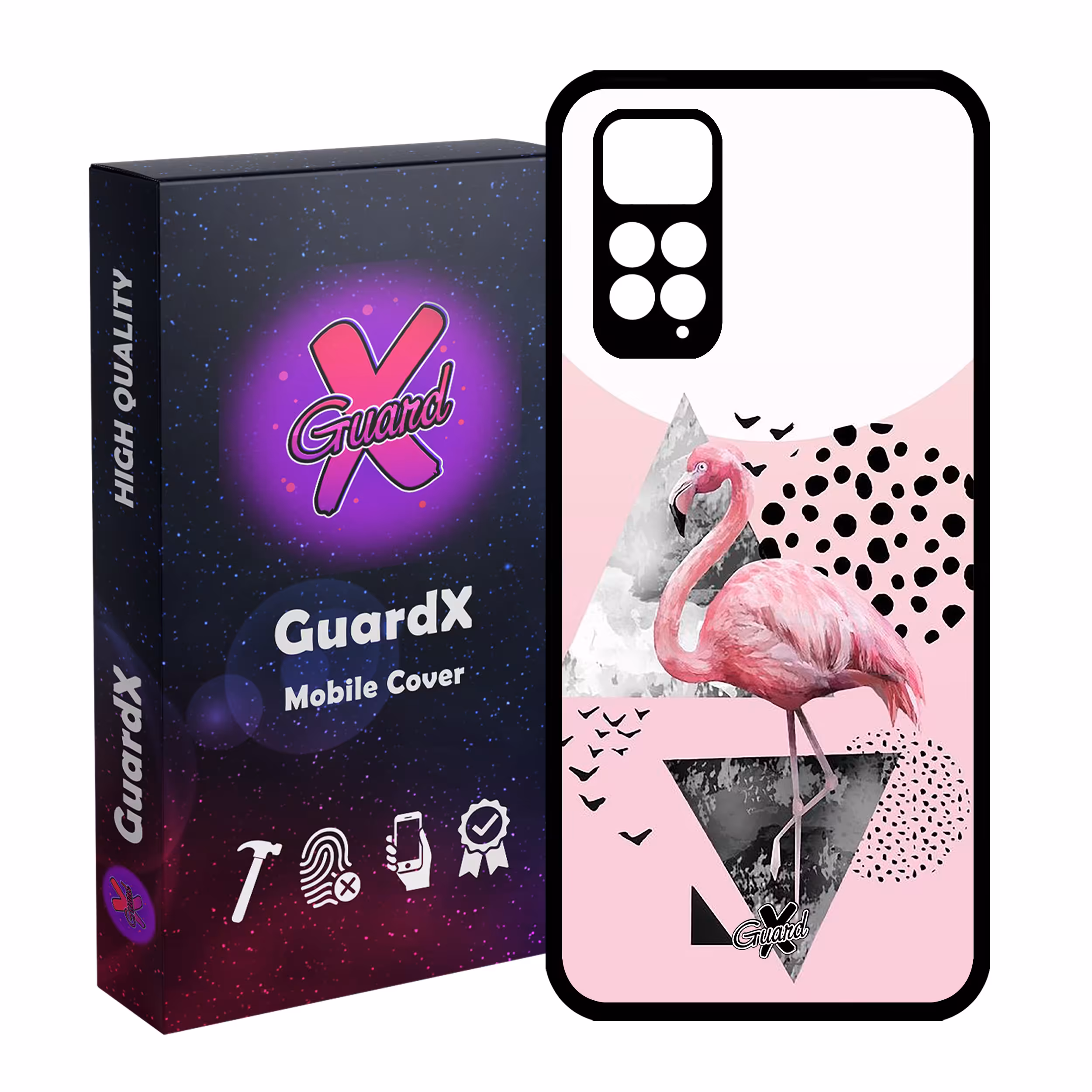 کاور گارد ایکس طرح Flamingo مدل Glass10066 مناسب برای گوشی موبایل شیائومی Redmi Note 11S/ Note 11 4G