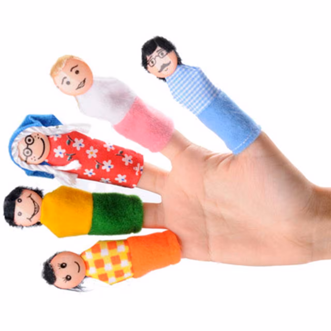 عروسک انگشتی شادی رویان مدل خانواده بسته 5 عددی