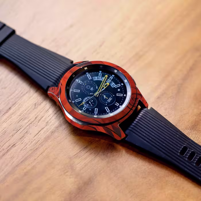 برچسب ماهوت طرح Red-Flower مناسب برای ساعت هوشمند سامسونگ Galaxy Watch 46mm